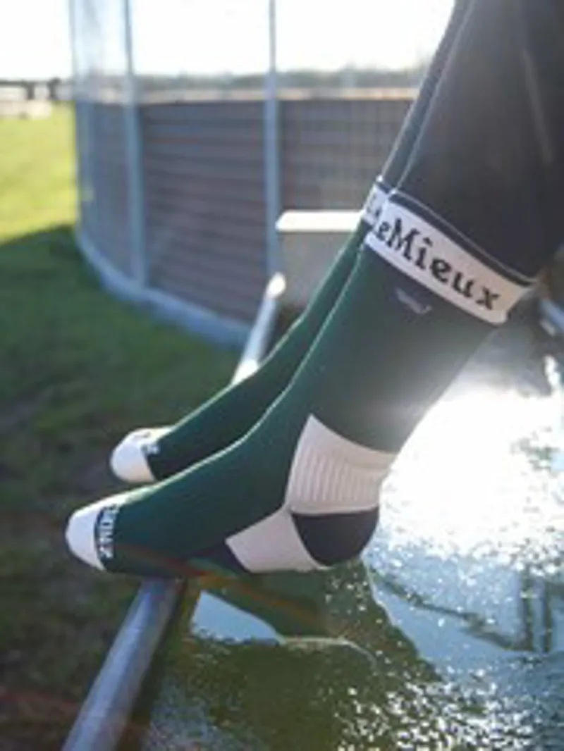LeMieux X Sealskinz Waterproof Socks - Green-1
