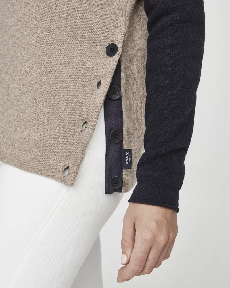 Holebrook Lisbeth WP Sweater Navy/ Khaki-2