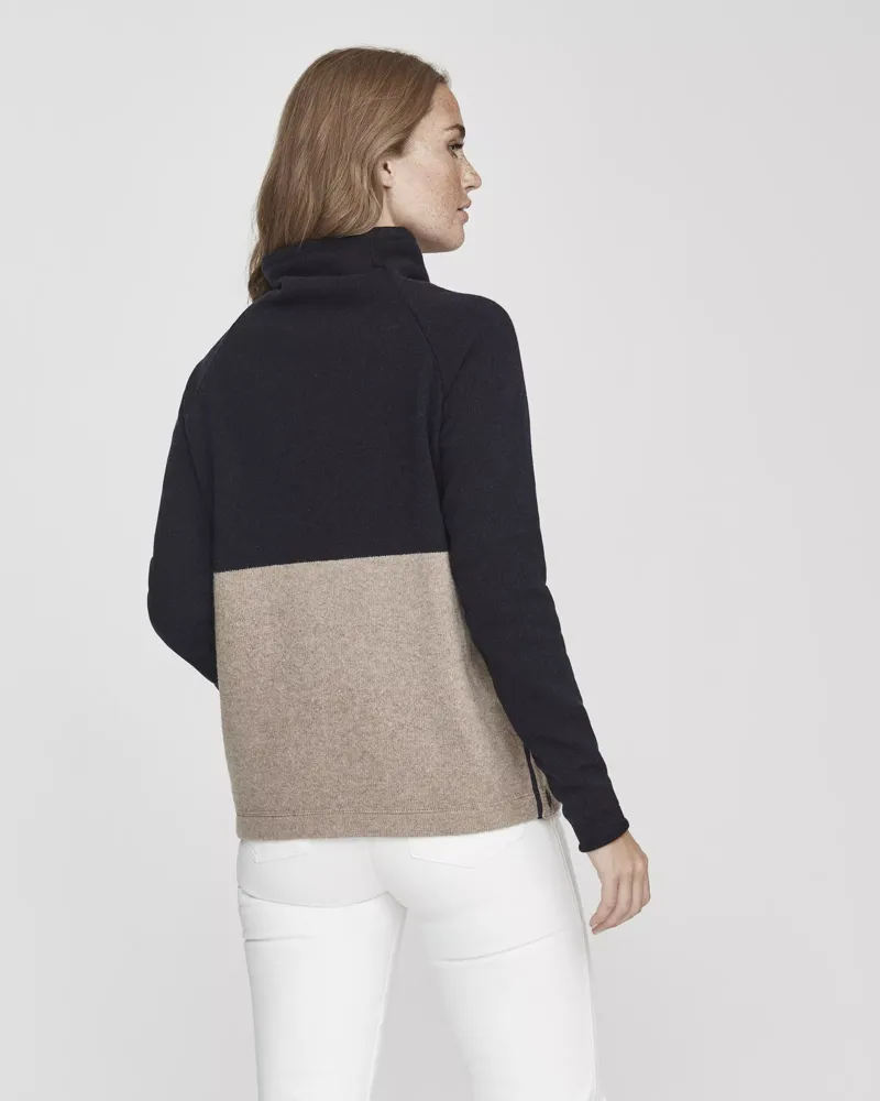 Holebrook Lisbeth WP Sweater Navy/ Khaki-3