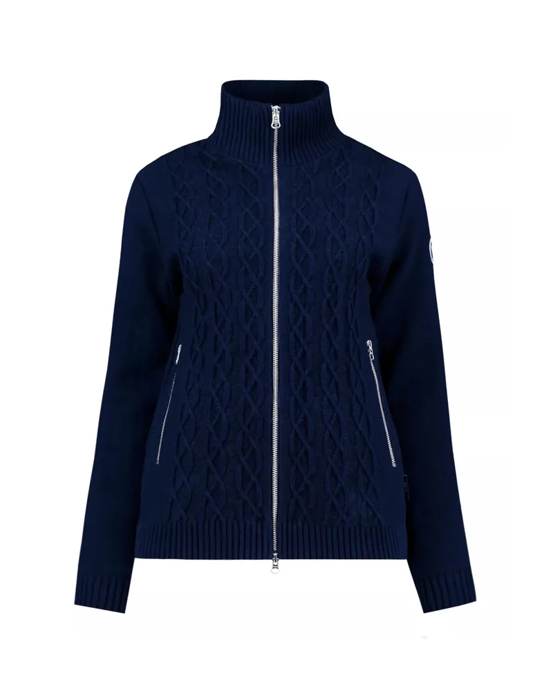 Holebrook Ladies Marianne Full Zip Windproof Sweater - Navy-2