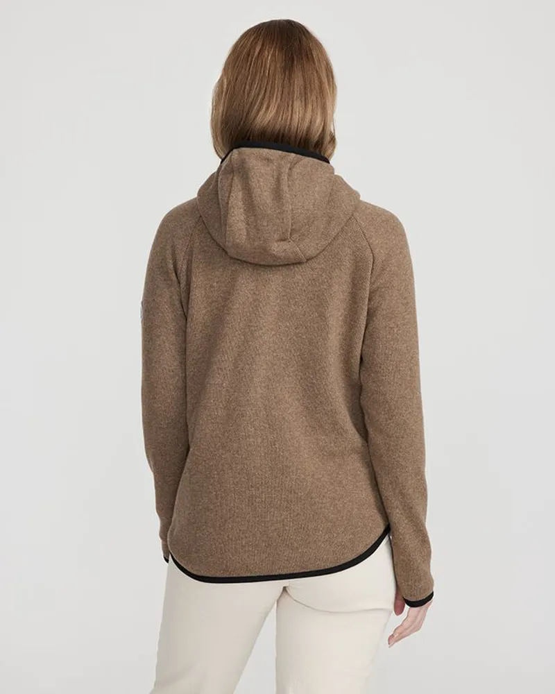 Holebrook Judit Hood Windproof Knitted Sweater - Walnut-1