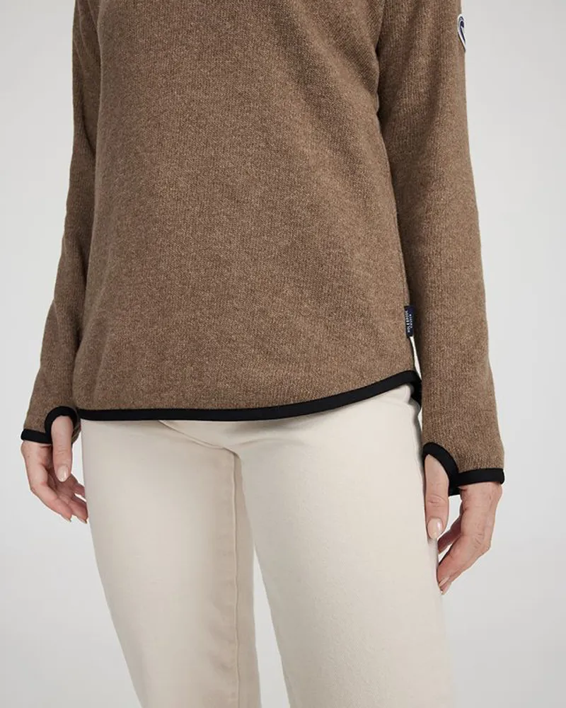 Holebrook Judit Hood Windproof Knitted Sweater - Walnut-3