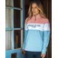 Hoggs of Fife Dumfries 1888 Ladies 1/4 Zip Sweatshirt - Pink/White/Blue
