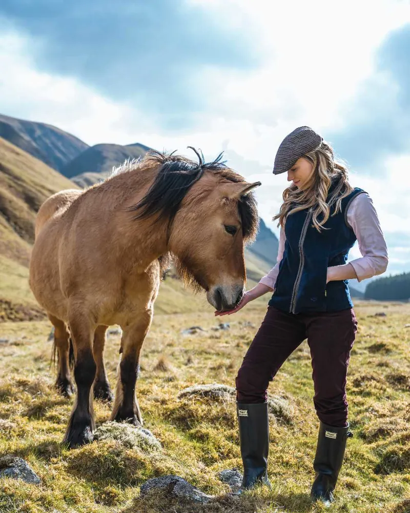 Hoggs Of Fife Stenton Ladies Fleece Gilet - Midnight Navy-1