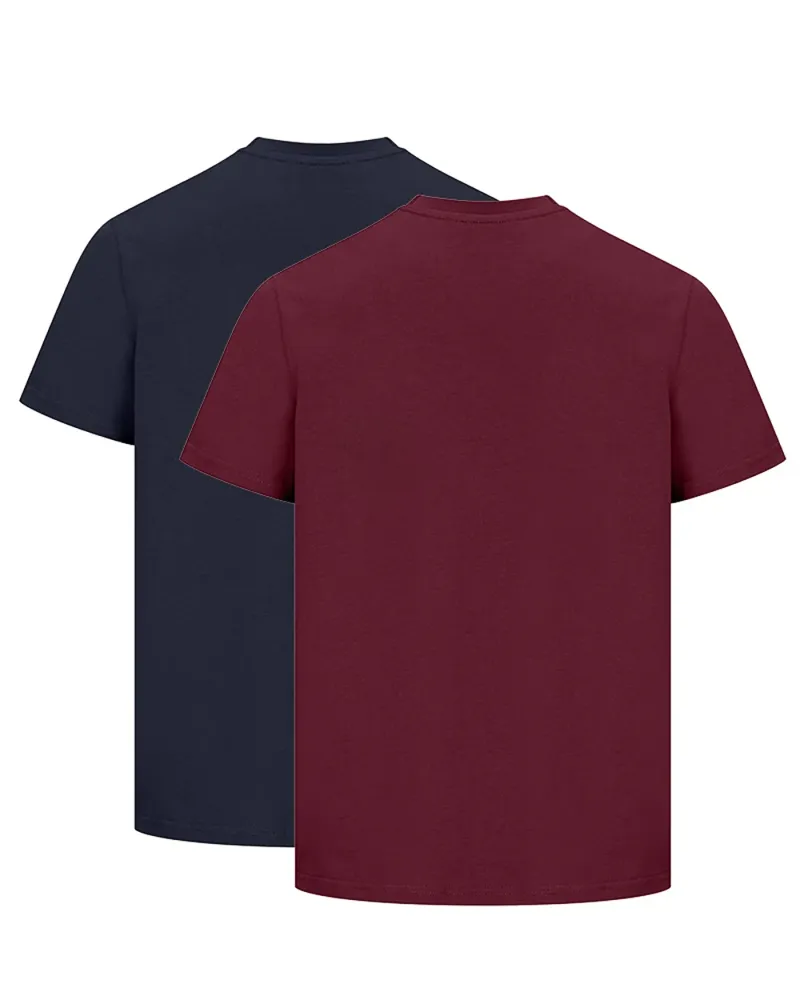Hoggs of Fife Sandwood 2 Pack T-Shirts - Midnight/Merlot-1