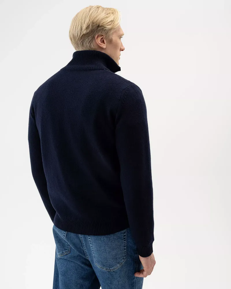 Holebrook Alvin T-Neck Windproof - Navy-2
