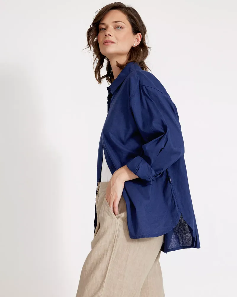 Holebrook Angela Shirt - Navy-3