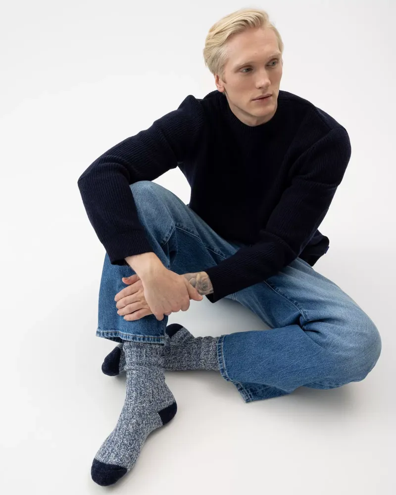 Holebrook Brommo Raggsocka - Denim / Navy-1