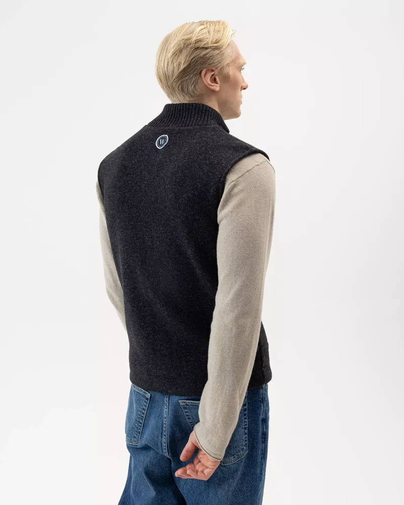 Holebrook Fred Vest Windproof - Anthracite Melange-2