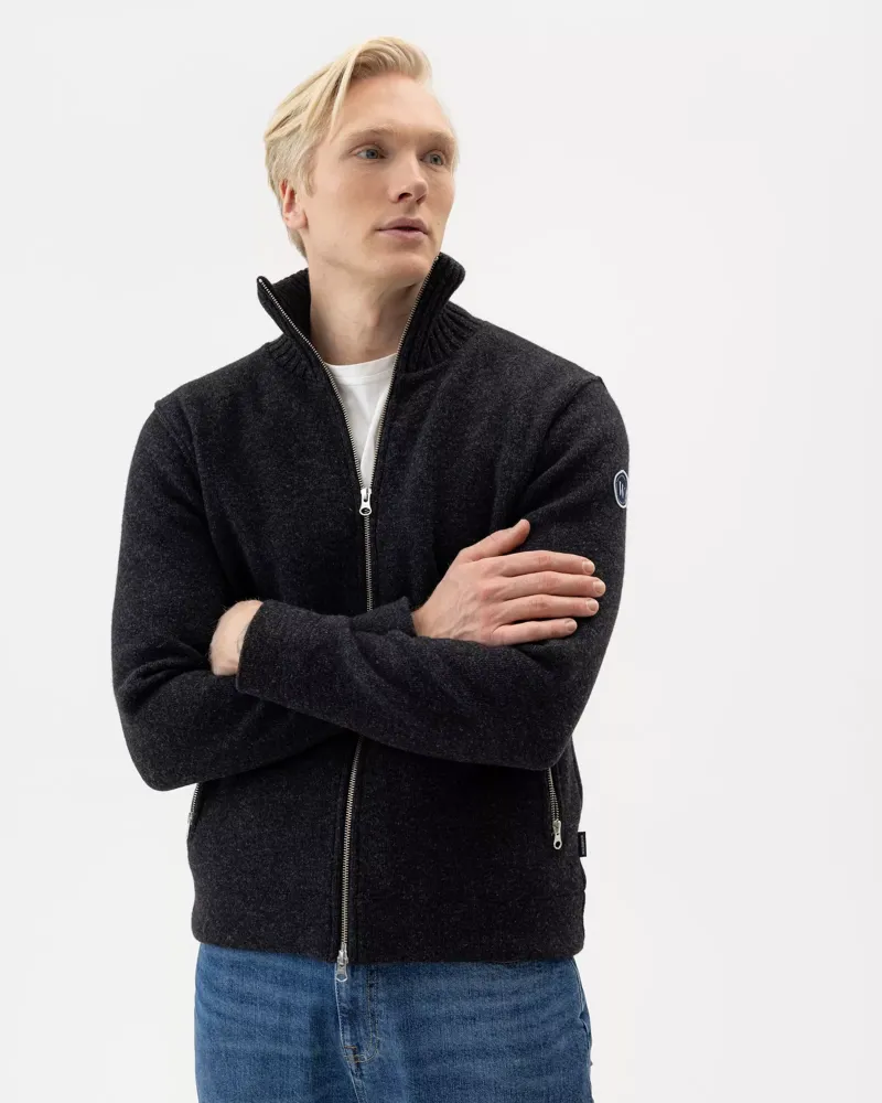 Holebrook Mans Zip Windproof - Anthracite Melange-1