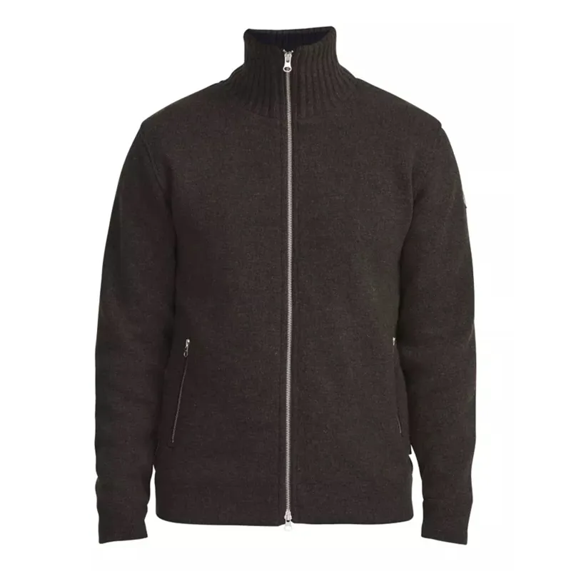 Holebrook Mans Windproof Zip Sweater - Brown Melange-1