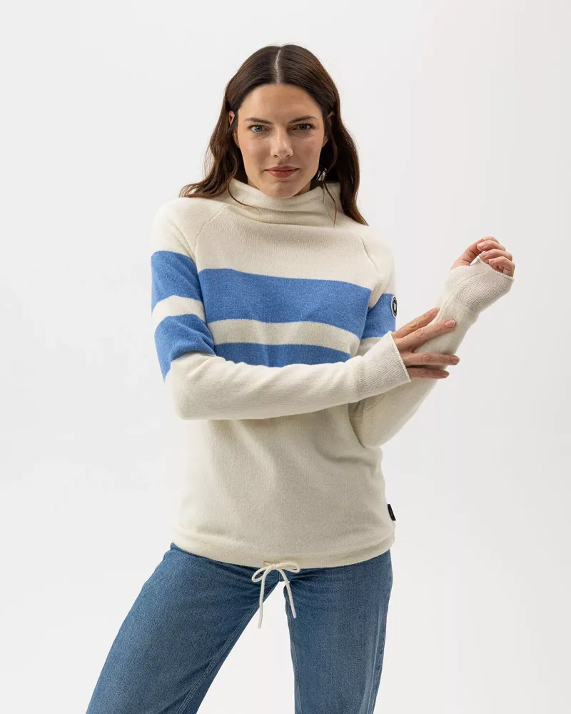 Holebrook Ladies Martina Windproof Jumper Off White/ Oxford-3
