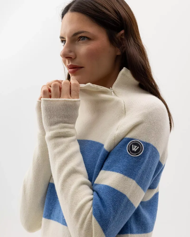 Holebrook Ladies Martina Windproof Jumper Off White/ Oxford