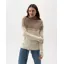 Holebrook Ladies Martina Windproof Jumper - Khaki/ Off White