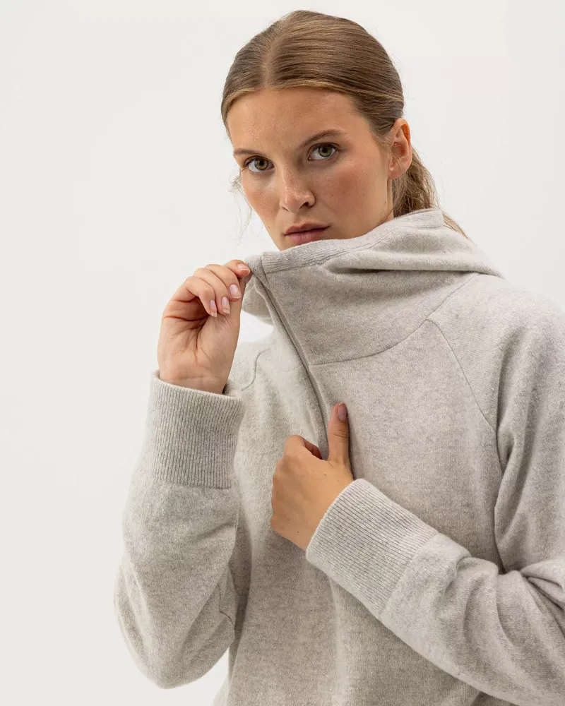 Holebrook Nilla Hood WP - Light Grey Melange-2