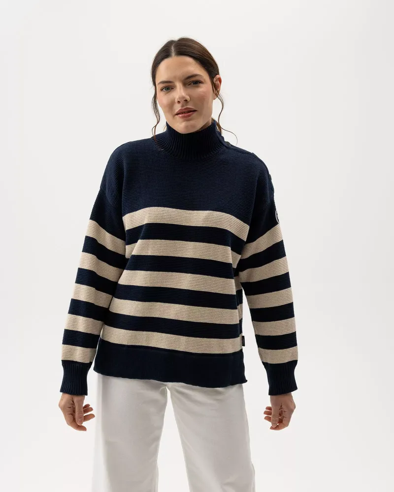 Holebrook Ladies Paulina Windproof Jumper Navy/ Oyster-1