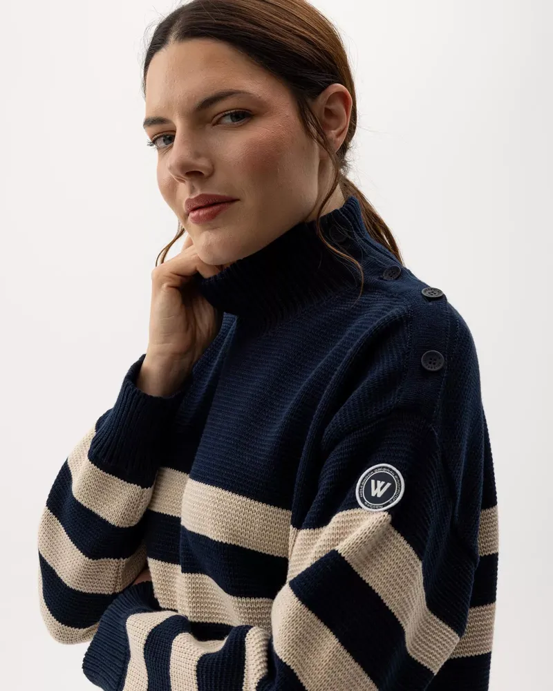Holebrook Ladies Paulina Windproof Jumper Navy/ Oyster-3