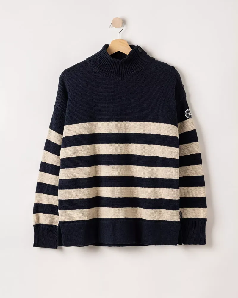 Holebrook Ladies Paulina Windproof Jumper Navy/ Oyster