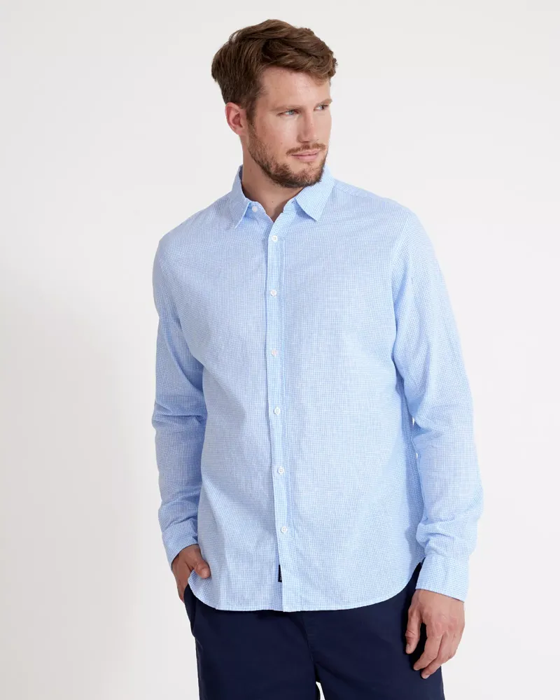 Holebrook Ted Shirt - Light Blue/ White-3