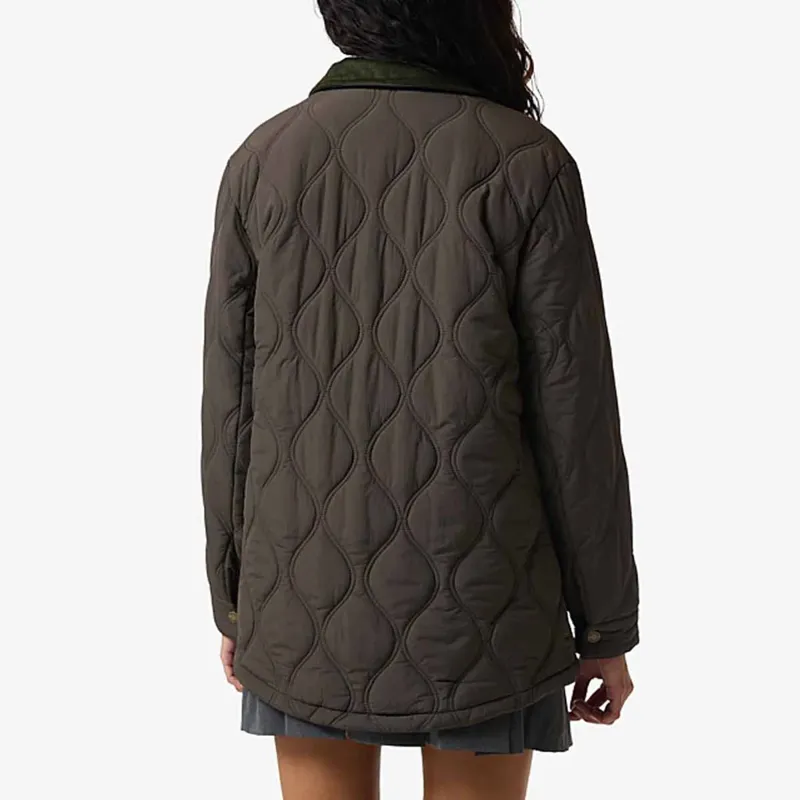 Hunter Womens Witton Quilted Shacket - Chocolate Brown-2