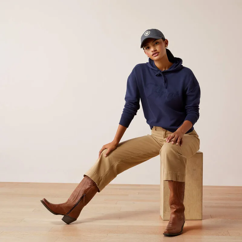 Ariat Ladies Just Hoodie - Navy Eclipse-2
