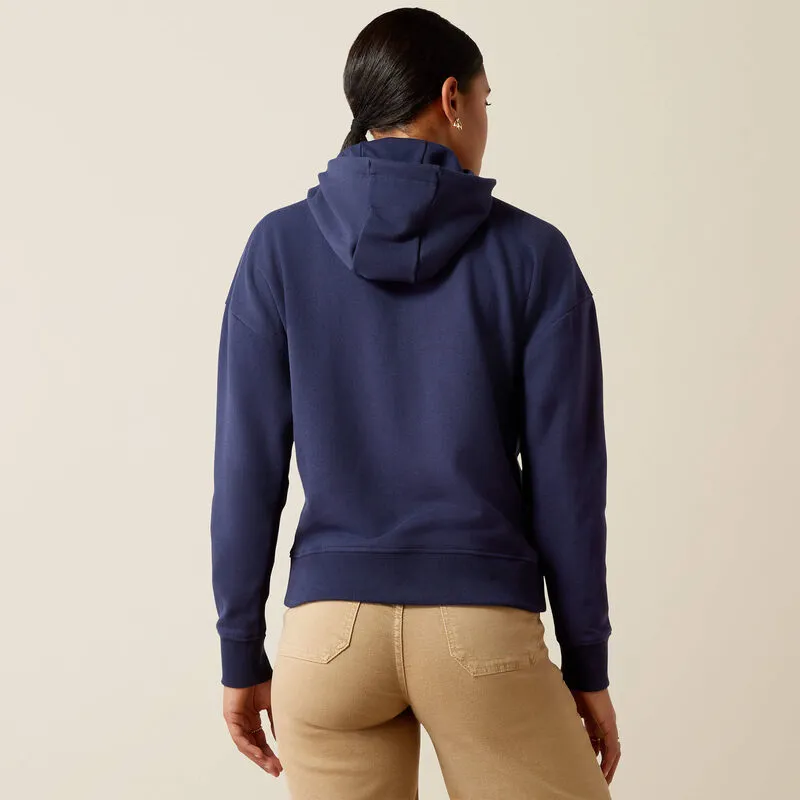Ariat Ladies Just Hoodie - Navy Eclipse-3