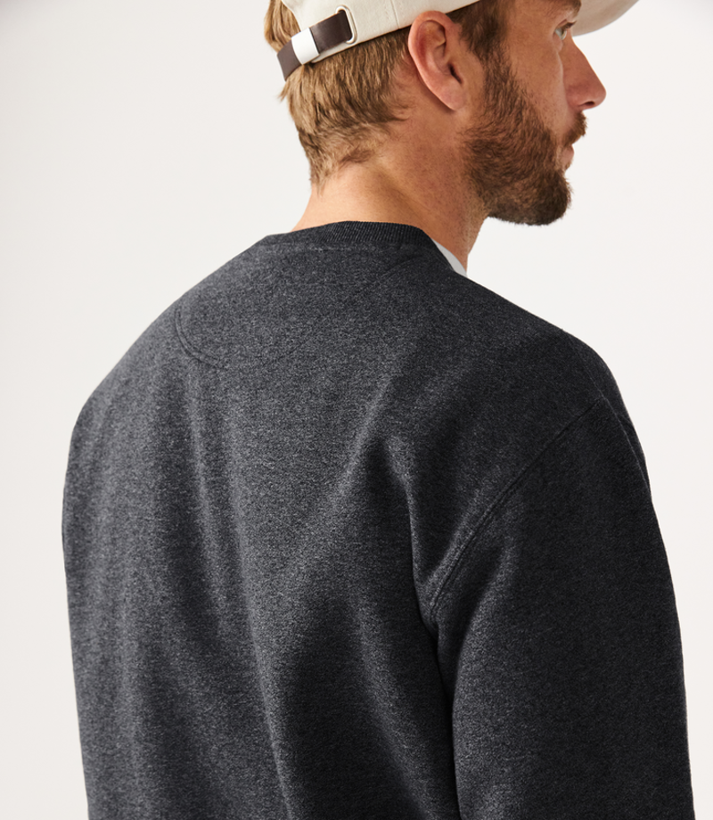 RMW Script Crew Neck Sweater - Charcoal-4
