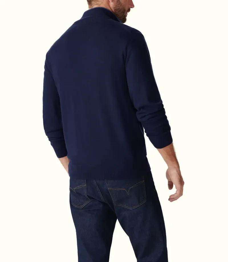 RMW Ernest 1/4 Zip Sweater - Navy-3
