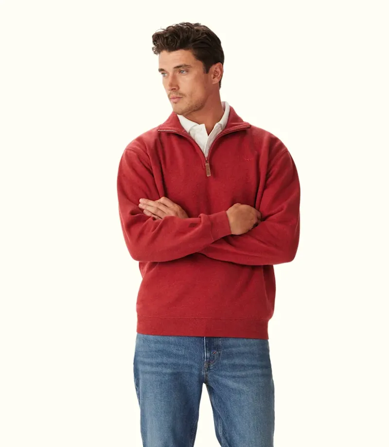 RMW Mulyungarie 1/4 Zip Sweatshirt - Red Marle