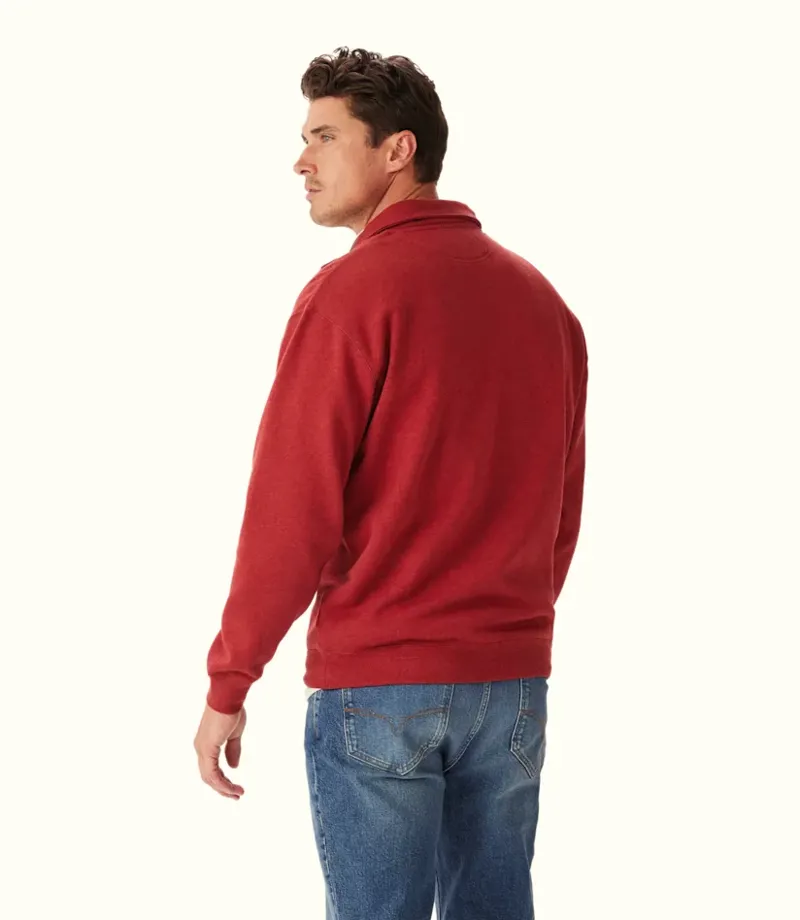 RMW Mulyungarie 1/4 Zip Sweatshirt - Red Marle-1