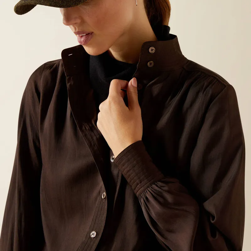 Ariat Ladies Kildwick Blouse - Coffee Bean-1