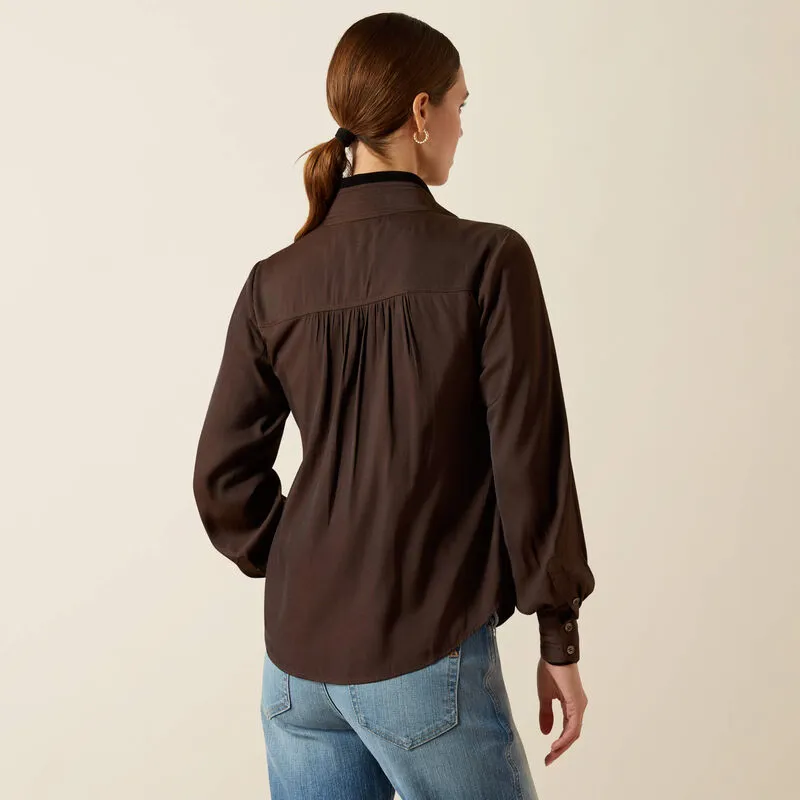 Ariat Ladies Kildwick Blouse - Coffee Bean-3