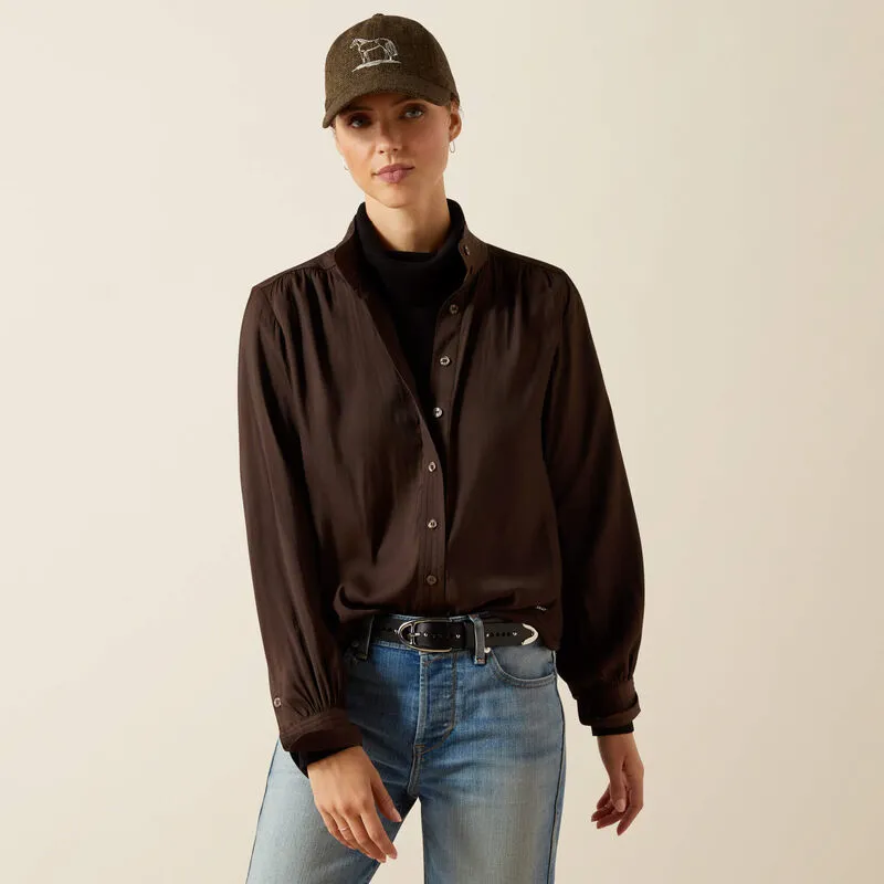 Ariat Ladies Kildwick Blouse - Coffee Bean