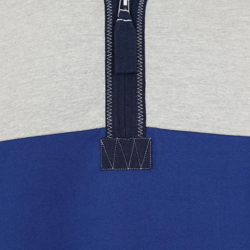 Lazy Jacks 1/4 Zip Striped Sweatshirt - Tri-Coloured-1