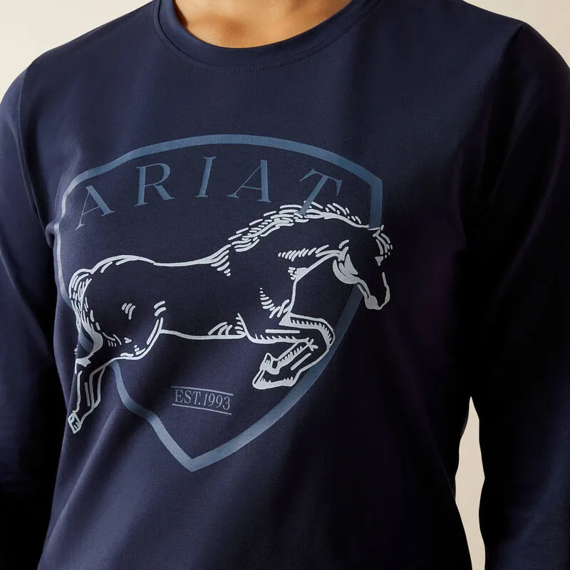 Ariat Youth Liberty Jump T-Shirt - Navy-1