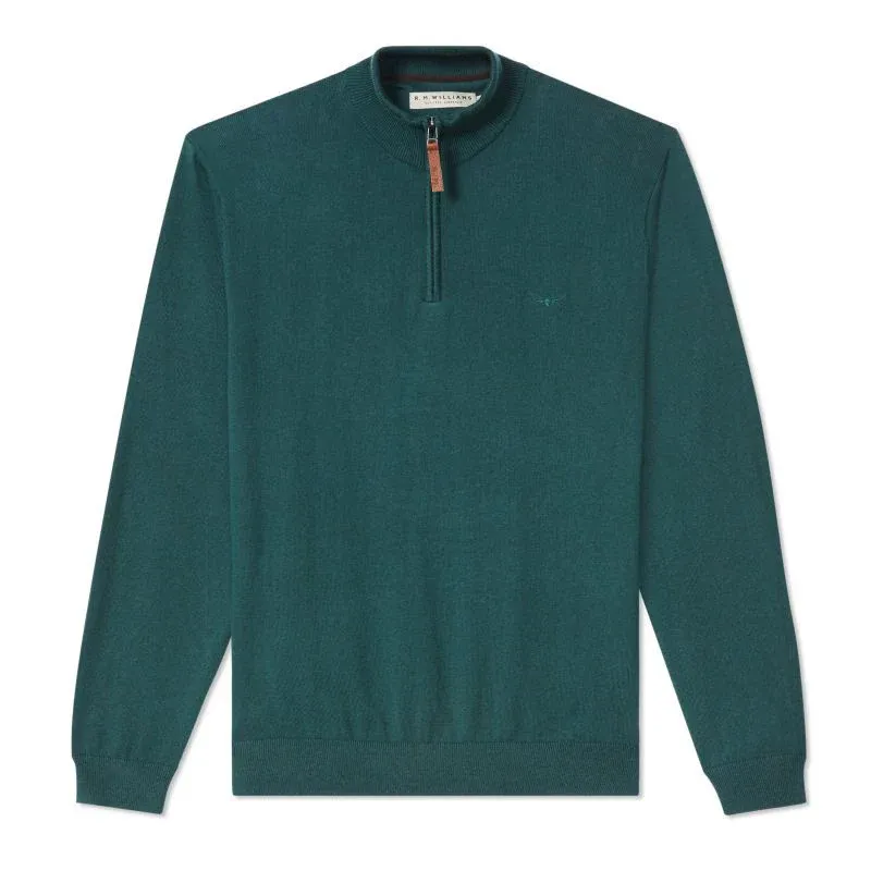 RMW Ernest Gents 1/4 Zip Sweater - Forest Green