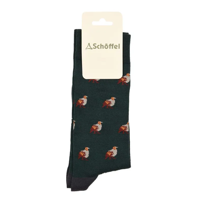 Schoffel Cotton Socks - Dark Teal Partridge
