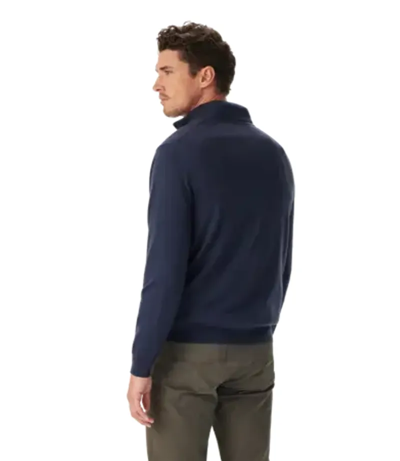 RMW Ernest Merino 1/4 Zip Knit - Navy-2