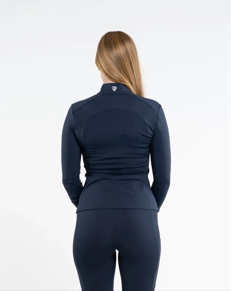 Equidry Water Repellent Zip Up Top - Navy-2