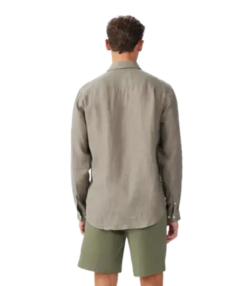 RMW Newman Classic Linen Shirt - Fatigue-2
