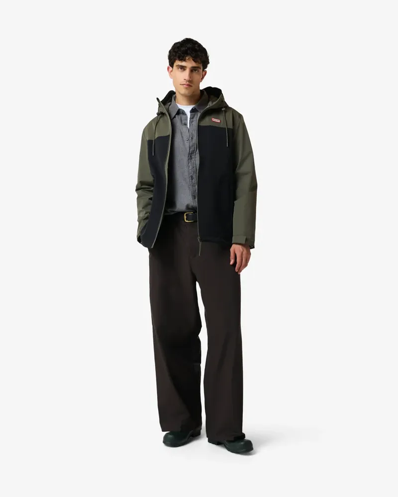 Hunter Original Mens Block Waterproof Jacket - Kambaba / Black-1