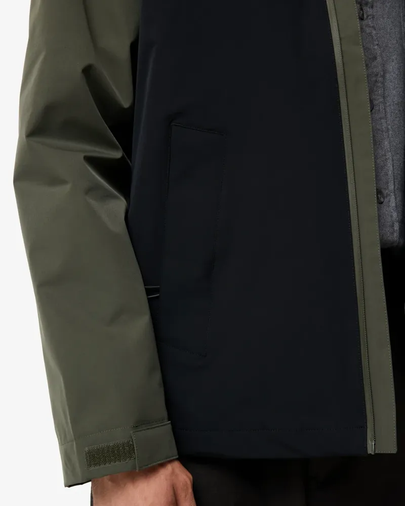 Hunter Original Mens Block Waterproof Jacket - Kambaba / Black-3