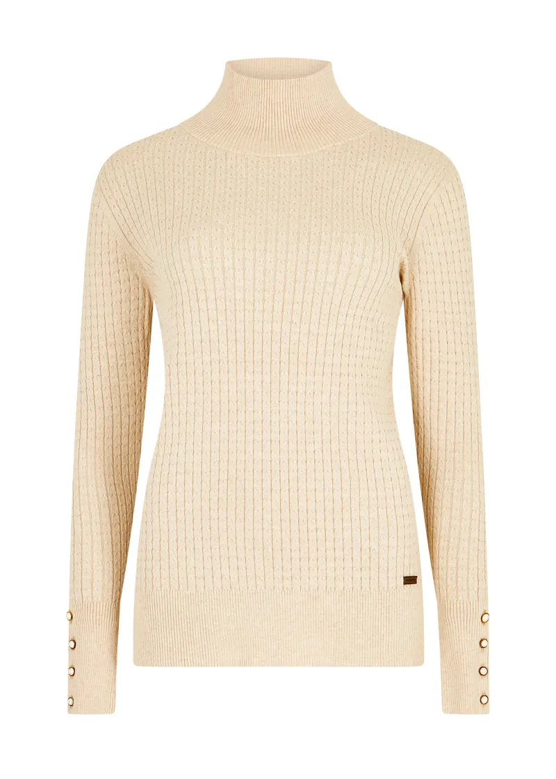 Dubarry Brennan Funnel Neck Sweater - Oyster