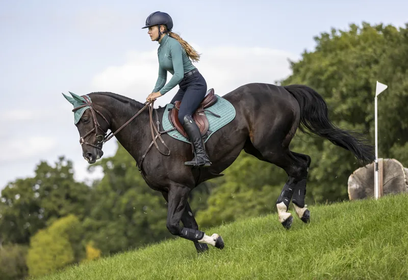 LeMieux ProSport Suede GP Square - Sage-3