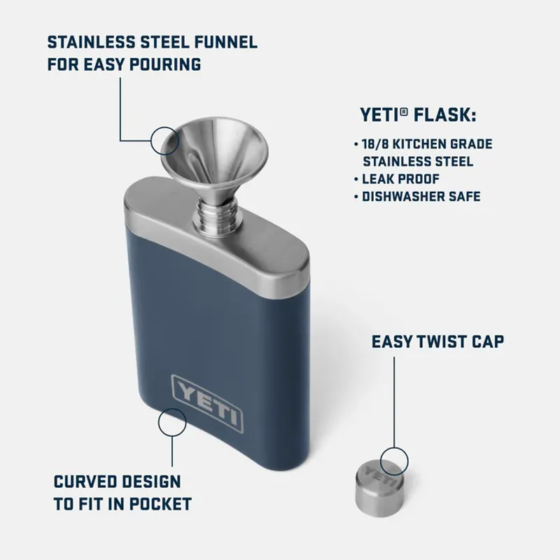 YETI Rambler Hip Flask - Navy-6