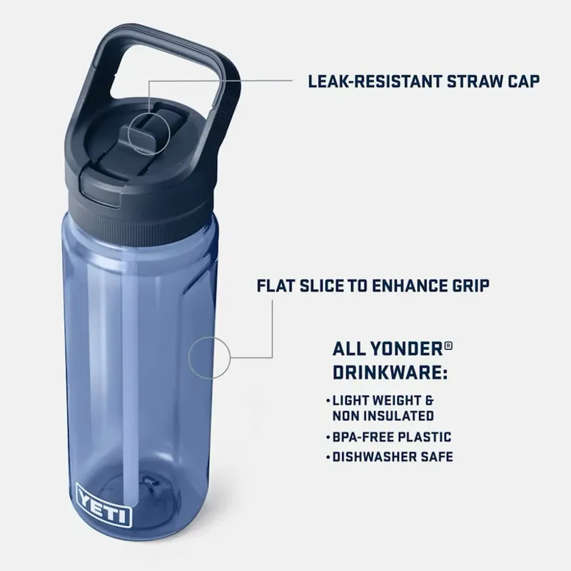 YETI Yonder 750ml Colour Straw Water Bottle - Navy-3
