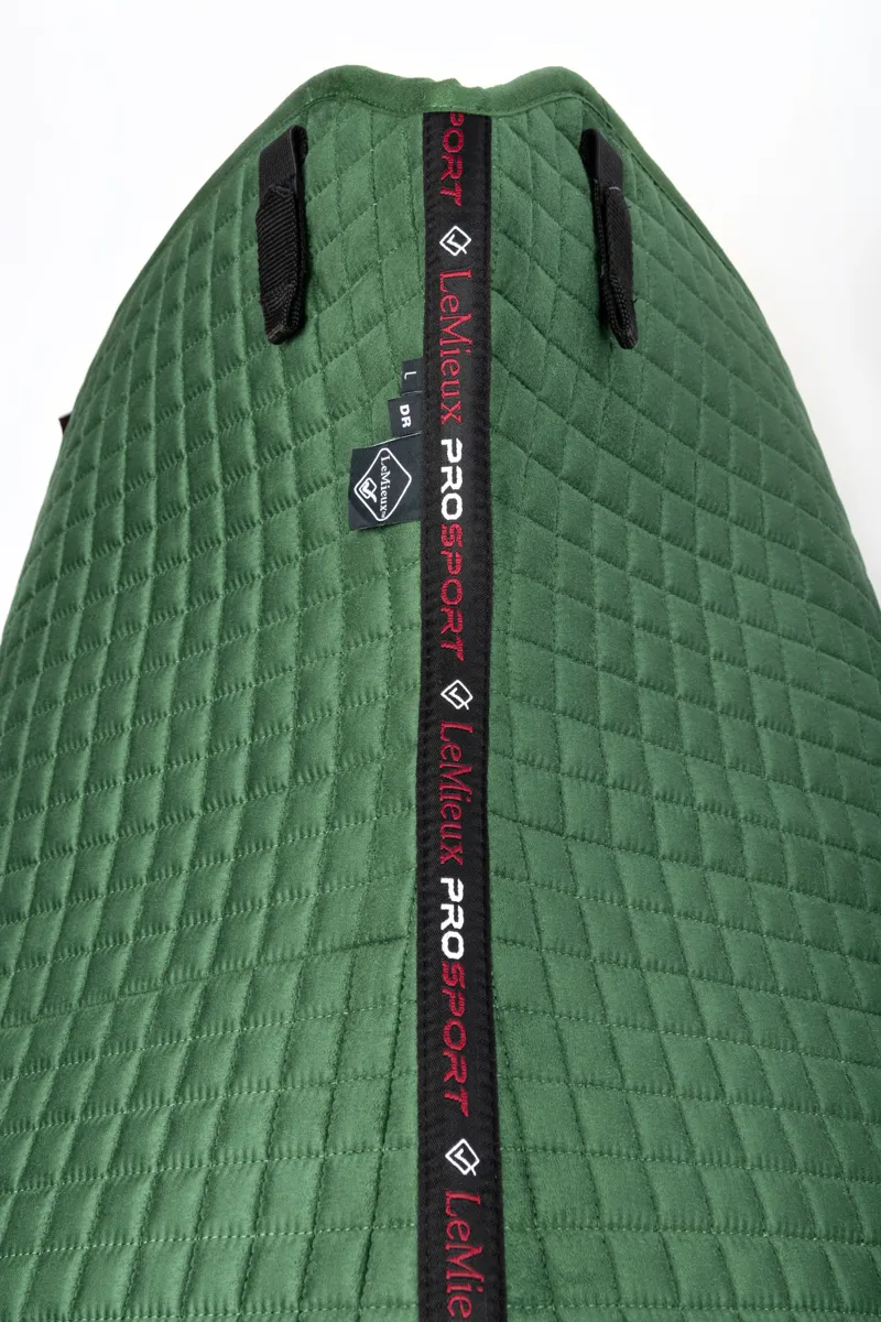LeMieux Pro Sport Suede Dressage Square - Hunter Green-7