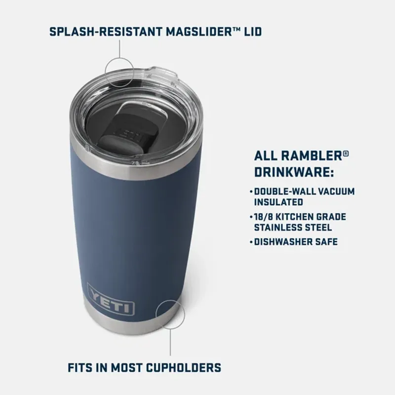 YETI Rambler 20oz Tumbler - Stag Red-3