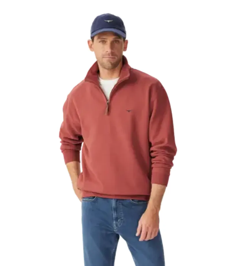 RMW Mulyungarie 1/4 Zip Sweatshirt - Red-1