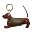 Barkworth Reeve Sausage Dog Keyring - Tan/Khaki